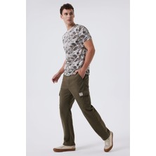 Lee Cooper Kewin Normal Bel Rahat Kesim Bilekte Lastikli Paça %100 Pamuk Haki Erkek Pantolon