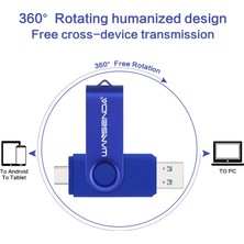 2Guoyang Yeşil 32GB Yeni Wansenda USB 3.0 Tip C USB Flash Sürücü Otg Kalem Sürücü 512GB 256GB 128GB 64GB 32GB 16GB USB Stick 2'si 1 Arada Yüksek Hızlı Pendrive (Yurt Dışından)