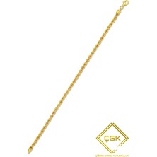 ÇGK KUYUMCULUK 14 Ayar 2mm Halat Zincir Altın Bileklik 14BLK0002