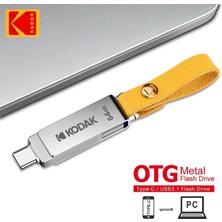 2Guoyang 64 GB Kodak K243C USB Flash Sürücü Otg 256 GB 32 GB 64 GB 128 GB USB 3.1 Tip C Kalem Sürücü Yüksek Hızlı Pendrives Telefon Için Kordon ile (Yurt Dışından)