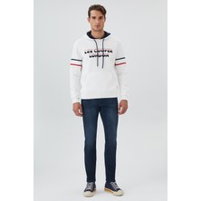 Lee Cooper Athel Erkek Sweatshırt Beyaz