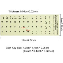 2Guoyang Siyah Italyan Aydınlık Klavye Çıkartmalar Mektup Koruyucu Film Alfabe Düzeni Dizüstü Pc Için Ispanyolca/ingilizce/rusça/arapça/fransızca Dil (Yurt Dışından)
