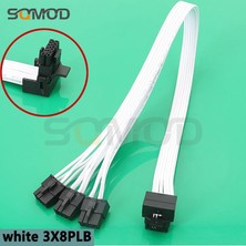 2Guoyang Siyah 3X8PLA 50 cm Modüler Kablo 2 * Gpu 8 Pin'den 16 Pin'e 3* Gpu 8 Pin Erkek Pcı-E 5.0 12VHPWR Rtx 4090, Mevsimsel Psu 16AWG 600 W Adaptör Kablosu Için (Yurt Dışından)