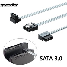 2Guoyang Sol-Sağ 70CM Gümüş Sata 3.0 Data Kablosu Sata Iıı Sata 3 Kablo 10CM-2M Kilitleme Mandallı Düz Sağa Sola Yukarı Aşağı Açı 90 Derece 6gb (Yurt Dışından)