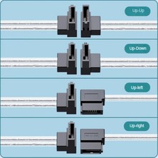 2Guoyang Sol-Sağ 70CM Gümüş Sata 3.0 Data Kablosu Sata Iıı Sata 3 Kablo 10CM-2M Kilitleme Mandallı Düz Sağa Sola Yukarı Aşağı Açı 90 Derece 6gb (Yurt Dışından)