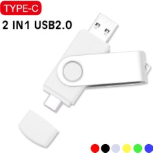 2Guoyang Kırmızı 8gb Yeni 2 In 1 Type-C Kalem Sürücü 256GB USB Memory Stick 128GB 64GB Pendrive 32GB USB 2.0 Flash Sürücü Android Telefon/pc Için (Yurt Dışından)