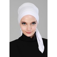 Aisha's Design Kullanışlı Üçgen Eşarp,B-45,Beyaz