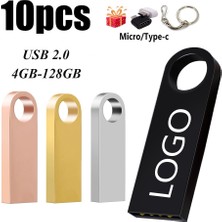 2Guoyang Silver-C3 16GB 10PCS Ücretsiz Özel Logo USB Flash Sürücü 4gb 8gb 2.0 Yüksek Hızlı Kalem Sürücü 16GB 32GB 64GB 128GB Pendrive Metal USB Anahtarlı Çubuklar (Yurt Dışından)