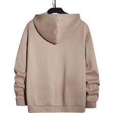 Grımy Los Angels Baskılı Bej Oversize Sweatshirt