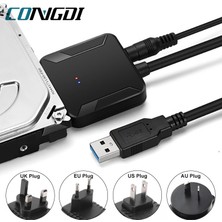 2Guoyang Abd Tak ile 40 cm USB 3.0 Sata 3 Adaptör Dönüştürücü Kablosu Usb3.0 Sabit Disk Dönüştürücü Kablo Samsung Seagate Wd 2.5 3.5 HDD SSD Adaptörü (Yurt Dışından)