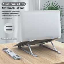 2Guoyang Yan Montaj Tutucu 11-17 Inç Alüminyum Alaşımlı Dizüstü Standı Katlanır Dizüstü Macbook Air Pro Lapdesk Için Standı Kaymaz Bilgisayar Soğutma Braketi (Yurt Dışından)