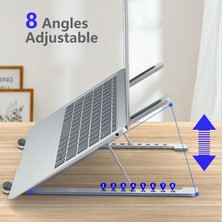 2Guoyang Yan Montaj Tutucu 11-17 Inç Alüminyum Alaşımlı Dizüstü Standı Katlanır Dizüstü Macbook Air Pro Lapdesk Için Standı Kaymaz Bilgisayar Soğutma Braketi (Yurt Dışından)