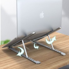 2Guoyang Yan Montaj Tutucu 11-17 Inç Alüminyum Alaşımlı Dizüstü Standı Katlanır Dizüstü Macbook Air Pro Lapdesk Için Standı Kaymaz Bilgisayar Soğutma Braketi (Yurt Dışından)