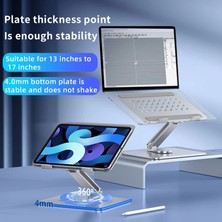 2Guoyang H06-GÜMÜŞ (Döndürme) Dizüstü Bilgisayar Tutucu Tablet Standı Ayarlanabilir 360° Döndürme Dizüstü Bilgisayar Braketi Teleskopik Ofis Çalışma Braketi Destek Çerçevesi Alüminyum Alaşımlı (Yurt Dışından)