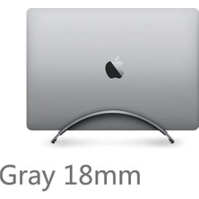 2Guoyang Gri 18MM Alüminyum Dikey Masaüstü Dizüstü Standı Tutucu Taban Braketi Dock Için /13.3/14.2/15.4/16/16.2 Inç Macbook Pro 13.3 Inç Macbook Air (Yurt Dışından)