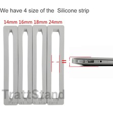 2Guoyang Gri 18MM Alüminyum Dikey Masaüstü Dizüstü Standı Tutucu Taban Braketi Dock Için /13.3/14.2/15.4/16/16.2 Inç Macbook Pro 13.3 Inç Macbook Air (Yurt Dışından)