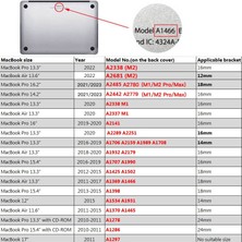 2Guoyang Gri 18MM Alüminyum Dikey Masaüstü Dizüstü Standı Tutucu Taban Braketi Dock Için /13.3/14.2/15.4/16/16.2 Inç Macbook Pro 13.3 Inç Macbook Air (Yurt Dışından)