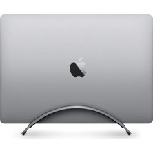 2Guoyang Gri 18MM Alüminyum Dikey Masaüstü Dizüstü Standı Tutucu Taban Braketi Dock Için /13.3/14.2/15.4/16/16.2 Inç Macbook Pro 13.3 Inç Macbook Air (Yurt Dışından)