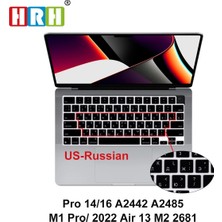 2Guoyang Pro 13 15 Dokunmatik Çubuk Rusça Silikon Klavye Kapak Macbook Air 12 13 14 15 16 Pro Dokunmatik Çubuk A1932 A2338 A1706 A2159 A2485 A2681 Koruyucu Cilt (Yurt Dışından)