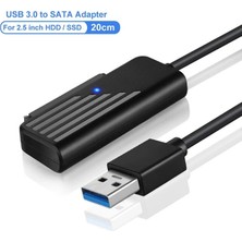 2Guoyang 20 cm USB 3.0 - Sata Onelesy USB 3.0 - Sata Adaptörü Tak Çalıştır 2.5 Inç Hdd/ssd Sata Dönüştürücü Uasp Yüksek Hızlı Veri Iletimi Sata - USB (Yurt Dışından)