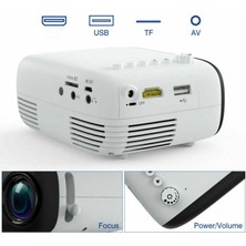 2Guoyang Ingiltere 1080P 7000LM LED Mini Projektör Full Hd Ev Sineması Medya Video Oynatıcı Desteği Uyumlu Av Taşınabilir Projektör Telefon Için (Yurt Dışından)