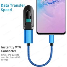 2Guoyang Mikro USB Fişi Altın Yaklaşık 15CM Mikro USB Otg Adaptörü Mikro USB Erkek - USB 2.0 Dişi Kablo Adaptörü Samsung Huawei Xiaomi Android Telefon Için USB Flash Sürücü (Yurt Dışından)