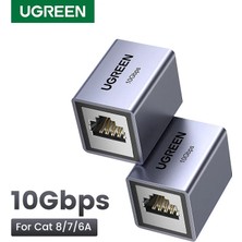 2Guoyang 2 Adet Ugreen RJ45 Konektörü 10 Gbps Ağ Genişletici Uzatma Cat8 Cat7 Cat6 Ethernet Kablosu Adaptörü Gigabit Dişi Kadın (Yurt Dışından)