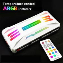 2Guoyang Siyah Coolmoon Argb Denetleyici 4pin Pwm 5V 3pin Argb Soğutma Fanı Akıllı Uzaktan Kumanda Asus Msı Kasa Şasi Radyatör 5V Argb Aura (Yurt Dışından)