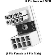 2Guoyang 8pın Pozitif Std 3 Adet 1-10 Adet Atx 8 Pin Dişi - Erkek 180 Derece Açılı Dönüm Konnektörü Masaüstü Grafik Ekran Kartı Gpu Güç Adaptörü Dirsek Başı (Yurt Dışından)