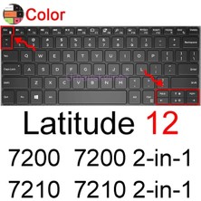 2Guoyang Renkli Klavye Kapağı Dell Latitude 5280 5289 5290 7200 7210 5285 5290 2 In 1 7212 7214 7000 Sağlam Silikon Koruyucu Kılıf 12 (Yurt Dışından)