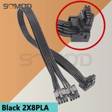 2Guoyang Siyah 2X8PLA 50CM Yeni 2 * Cpu 8-Pin'den 16 Pin'e 3* Cpu 8-Pin Erkek Pcı-E 5.0 12VHPWR Rtx 4090 Corsair Psu 16AWG 600W Adaptör Kablosu (Yurt Dışından)