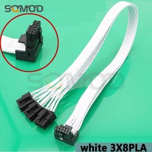 2Guoyang Siyah 2X8PLA 50CM Yeni 2 * Cpu 8-Pin'den 16 Pin'e 3* Cpu 8-Pin Erkek Pcı-E 5.0 12VHPWR Rtx 4090 Corsair Psu 16AWG 600W Adaptör Kablosu (Yurt Dışından)