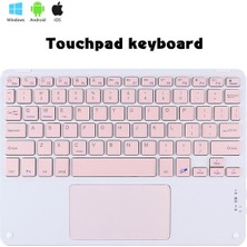 2Guoyang Touchpad Pembe Kablosuz Klavye Bluetooth Sihirli Klavye iPad Tablet Için Mini6 iPad Pro 2020 11 12.9 10.5 10.9 Bluetooth Klavye Fare (Yurt Dışından)