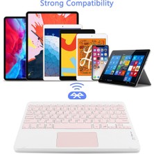 2Guoyang Touchpad Pembe Kablosuz Klavye Bluetooth Sihirli Klavye iPad Tablet Için Mini6 iPad Pro 2020 11 12.9 10.5 10.9 Bluetooth Klavye Fare (Yurt Dışından)