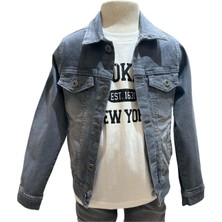 Gold Class Kidswear Gömlek Yaka Çift Cepli Düğmeli Erkek Çocuk Kot Ceket