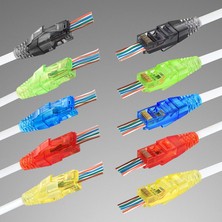 2Guoyang Yeşil 50 Adet Zoerax Renkli RJ45 Cat6 Gerilme Giderici Çizmeler Konektörü Standart Cat6 Ethernet Kablosu Lan Kablosu Konektörü Bot Kılıfı (Yurt Dışından)