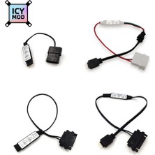 2Guoyang 5V3PIN-MOLEX Argb Manuel Denetleyici 5V3PIN Molex Güç Kaynağına Sata Dönüştürücü Işık Arayüzünü Ayarlayın 12V4PIN Adaptörü Rgb Aura Pc Mod (Yurt Dışından)