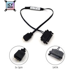 2Guoyang 5V3PIN-MOLEX Argb Manuel Denetleyici 5V3PIN Molex Güç Kaynağına Sata Dönüştürücü Işık Arayüzünü Ayarlayın 12V4PIN Adaptörü Rgb Aura Pc Mod (Yurt Dışından)