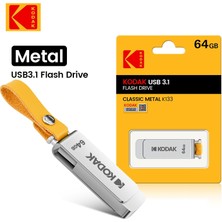 2Guoyang 256 GB Orijinal Kodak Dönen USB 3.0 Flash Sürücü 64 GB 128 GB 256 GB Metal Kalem Sürücü K133 Memory Stick Unidad Flash USB 3.1 Pendrive (Yurt Dışından)