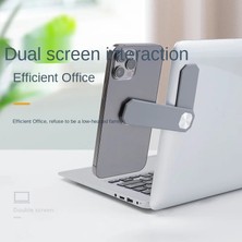 2Guoyang Eşkenar Dörtgen Açık Gri Dizüstü Bilgisayar Ekran Desteği Tutucu Çift Monitör Ekran Klipsi Ayarlanabilir Telefon Standı Dizüstü Bilgisayar Yan Montaj Bağlantı Tablet Braketi (Yurt Dışından)