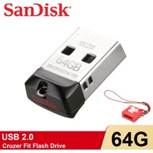 2Guoyang SDK-CZ33 64 GB Sandisk USB 2.0 Cruzer Fit Flash Sürücü Mini Kalem Sürücüler 64 GB 32 GB 16 GB 8 GB USB Sopa U Disk SDCZ33 Pc Araba Için USB Anahtarı (Yurt Dışından)