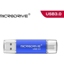 2Guoyang Mavi 32GB Yüksek Hızlı USB 3.0 Flash Sürücüler 128GB 64GB 32GB 16GB USB Memory Stick Otg Harici Depolama Çift Uygulama Mikro Ücretsiz Adaptör (Yurt Dışından)