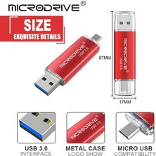 2Guoyang Gök Mavisi 128 GB Usb3.0 Otg USB Flash Sürücü 3'ü 1 Arada Iphone/ipad/android/pc/tip-C 128 GB 64 GB 32 GB 16 GB Kalem Sürücü Yüksek Hızlı Pendrive (Yurt Dışından)