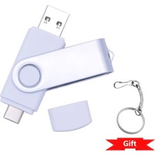 2Guoyang Gümüş 16GB Yeni Özel Logo Otg USB Flash Sürücü Tip C Kalem Sürücü 128GB 64GB 32GB 16GB 8gb 4gb USB Stick 2.0 Pendrive Tip-C Cihaz Için (Yurt Dışından)