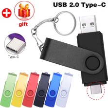 2Guoyang Gümüş 16GB Yeni Özel Logo Otg USB Flash Sürücü Tip C Kalem Sürücü 128GB 64GB 32GB 16GB 8gb 4gb USB Stick 2.0 Pendrive Tip-C Cihaz Için (Yurt Dışından)