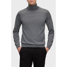 Boss Balıkçı Yaka % 100 Yünlü Slim Fit Kazak Erkek Kazak 50468262 002