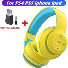 2Guoyang Sarı P4 Kablosuz Kulaklıklar Bluetooth Kulaklıklar Katlanabilir Bas Stereo Kulaklık Mp3 Çalar Desteği Tf Cep Telefonu Dizüstü Tv Ps4 Ps5 (Yurt Dışından)