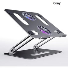 2Guoyang P43F Gri Yeni Taşınabilir Dizüstü Tutucu Destek Tabanı Dizüstü Macbook Pro Lapdesk Bilgisayar Dizüstü Standı Fan Soğutma Braketi Yükseltici (Yurt Dışından)