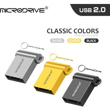 2Guoyang Gümüş 128GB Yeni Süper Mini Metal USB Flash Sürücü 16/32 GB Minik Pendrive Memory Stick 64GB 128GB Depolama Cihazı Su Geçirmez U Disk (Yurt Dışından)