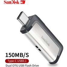 2Guoyang 128 GB Orijinal Sandisk Otg USB Flash Sürücü Sdddc2 32 GB 64 GB 128 GB 150 Mbs Tip-C Usb3.1 Çift Otg Kalem Sürücüler USB Flash Pendrives (Yurt Dışından)